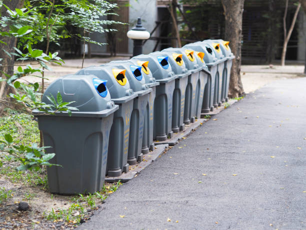 istock recycle bins in the park 1030124938