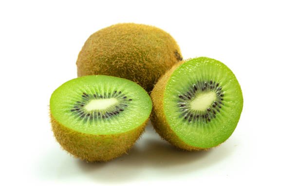 istock Half of fresh kiwi isolated on the white background 1030128070