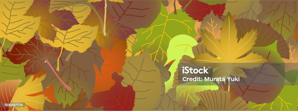 Early Fall Horizontal Background Horizontal Fall Leaves Background Stock Illustration - Download Image ...
