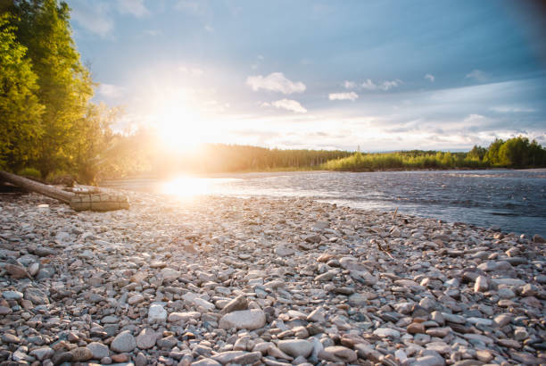 istock Sunset at the river bank 1030164616