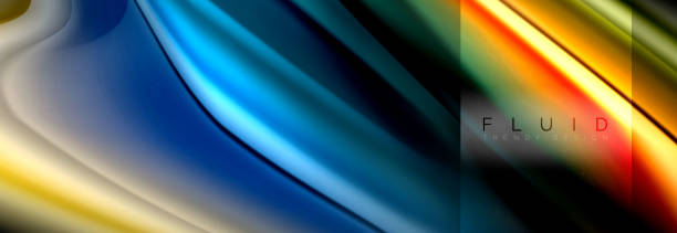 istock Rainbow fluid abstract shapes, liquid colors design, colorful marble or plastic wavy texture background, multicolored template for business or technology presentation or web brochure cover design, wallpaper 1030164638