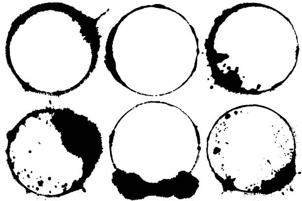 solar eclipse. Set of brush stroke circles. Set of brush stroke circles. chan buddhism stock illustrations