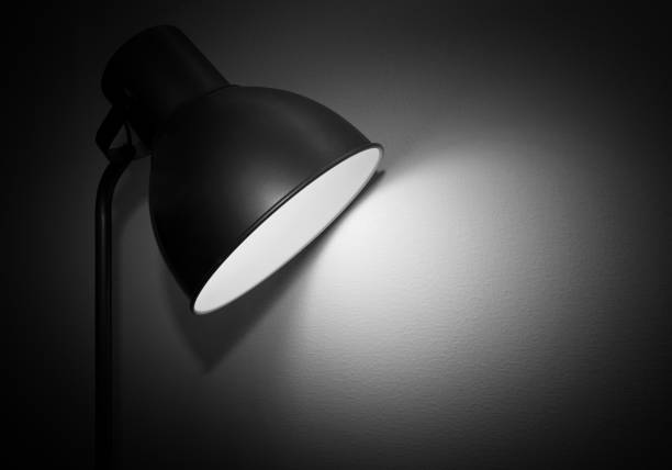 istock Living Room Modern Lamp next to Wall or Night Light in Dark 1030192364
