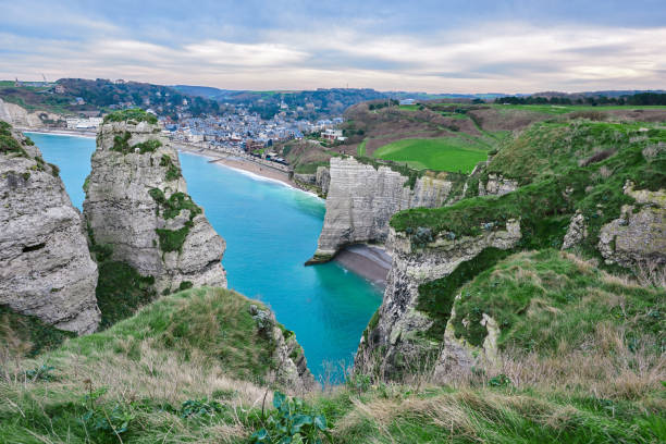 horizontal shot of nature background in Normandie in spring day.
