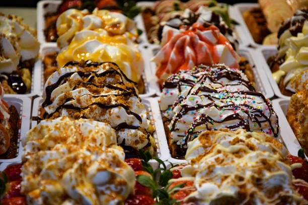 istock Brussels waffles, ice cream 1030198740