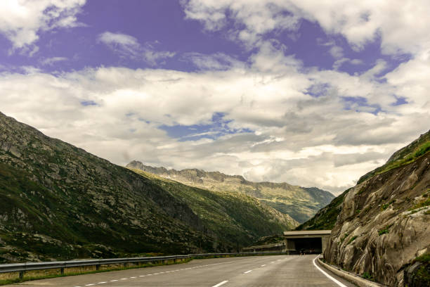 Gotthard pass Switzerland A tunnel at the Gotthard pass, Switzerland gotthard pass stock pictures, royalty-free photos & images