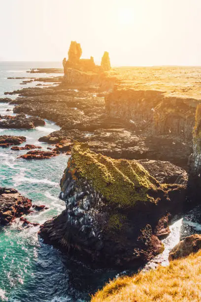 Photo of Londrangar Rocky Cliffs in Snaefellsnes Peninsula, Iceland