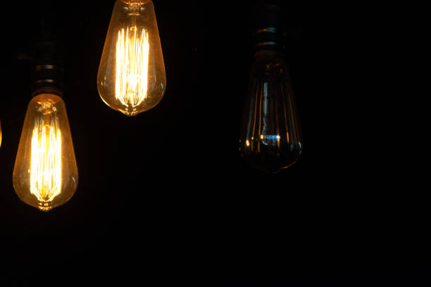 istock Close up electric lamp in the dark background. 1030218460
