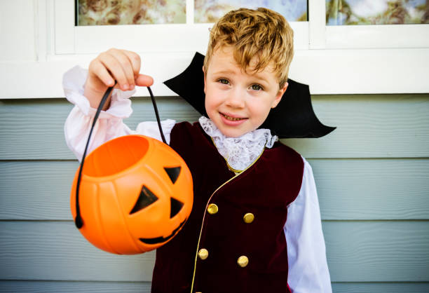 istock Little boy dressed up for Halloween 1030222260