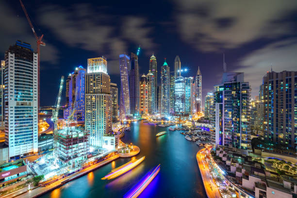 istock Dubai Marina Skyline at Night 1030223372