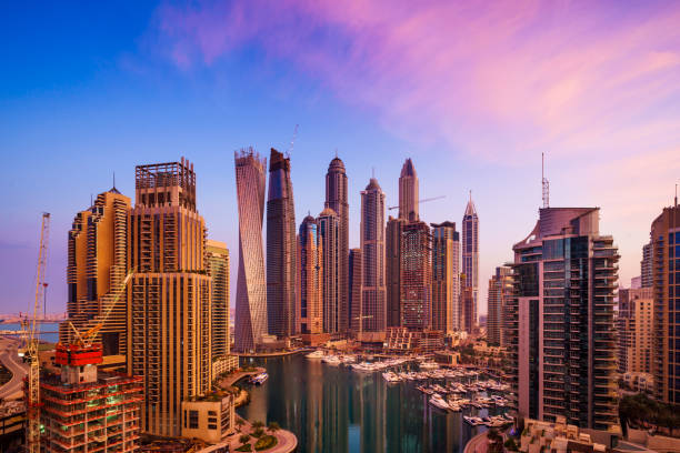 istock Dubai Marina Skyline at Night 1030228252