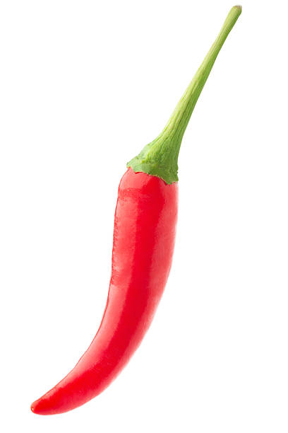 istock Fresh raw red hot chilli peppers on white background, isolated, clipping path, full depth of field 1030228758