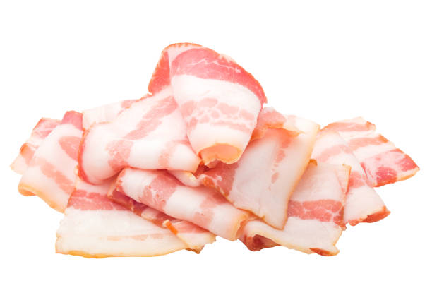 istock bacon, isolated on white background, clipping path, full depth of field 1030228896