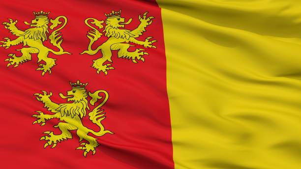 istock Chievres City Flag, Belgium, Closeup View 1030239688