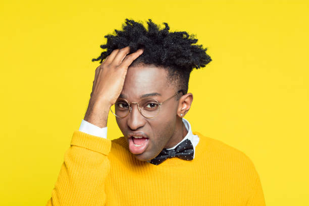 istock Funny portrait of confident nerdy young man 1030242986