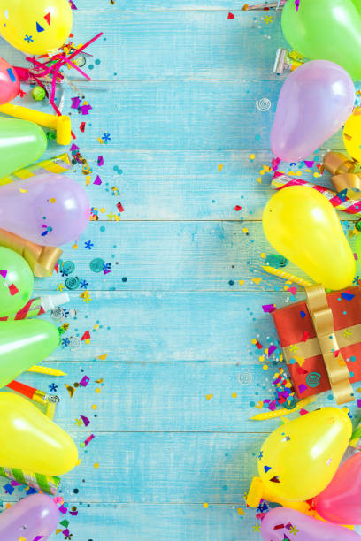 istock Frame of decoration party top view flat lay 1030247744