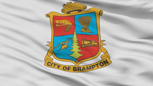 istock Brampton City Flag, Canada, Closeup View 1030250004