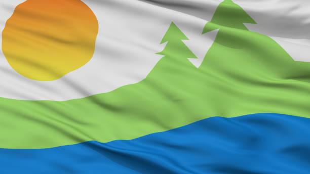istock Kawartha Lakes City Flag, Canada, Closeup View 1030250322