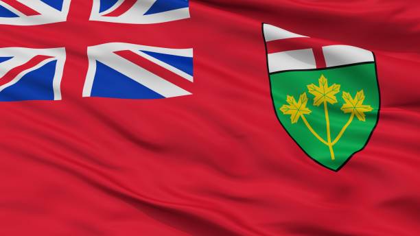 istock Ontario City Flag, Canada, Closeup View 1030251052