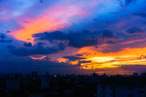 istock Sunrise in city dark shadow 1030251324