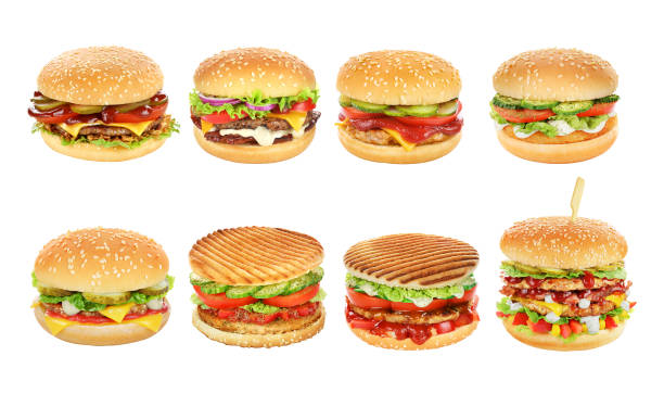 istock Hamburgers set isolated 1030258870