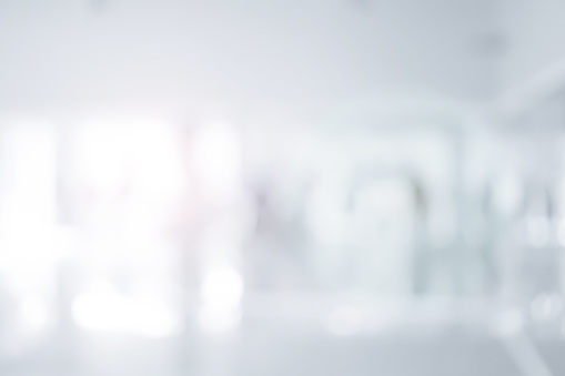 abstract blurred of workplace or hospital corridor background concept.