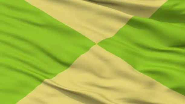 Corozal City Flag, Country Colombia, Sucre Department, Closeup View, 3D Rendering