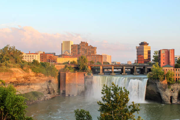 istock Sunset at High Falls, Rochester, New York 1030272908