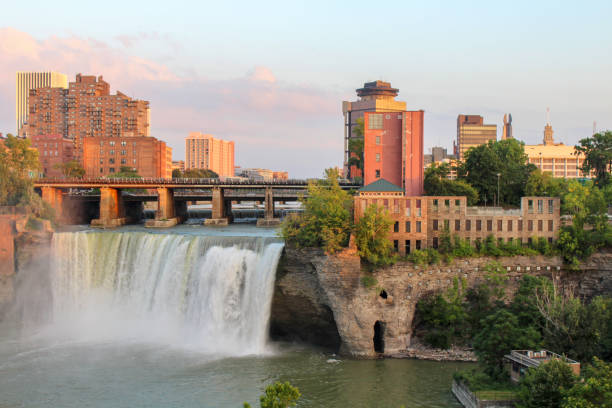 istock Sunset at High Falls, Rochester, New York 1030272924