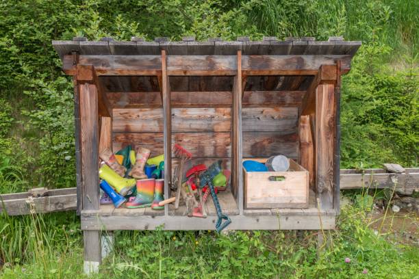 Water games on a themed hiking trail, Austria