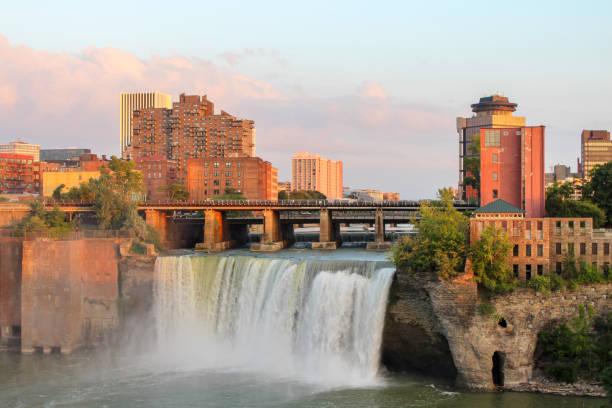 istock Sunset at High Falls, Rochester, New York 1030273070
