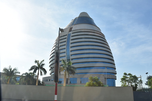 Khartoum, Sudan - November, 17, 2017:view of Burj Al Fateh Hotel