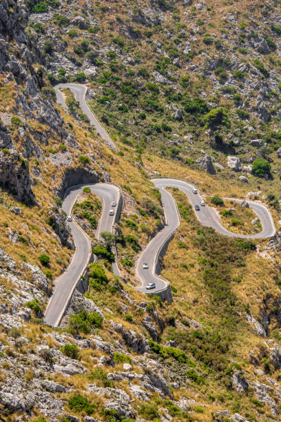 istock Mountains in Mallorca with adventurous road with many serpentines 1030277222