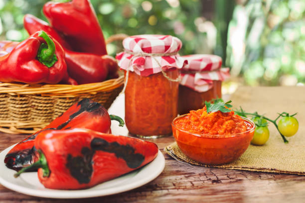 istock Freshly made Ajvar in glass bowl 1030278110