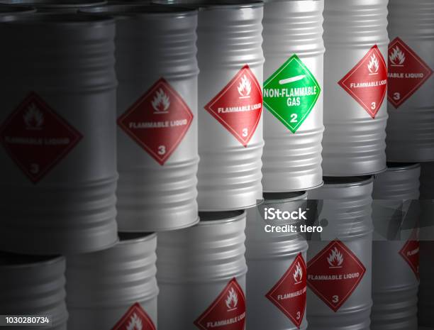 Flammable Liquid 3d Rendering Image Stock Photo - Download Image Now - Danger, Label, Chemical