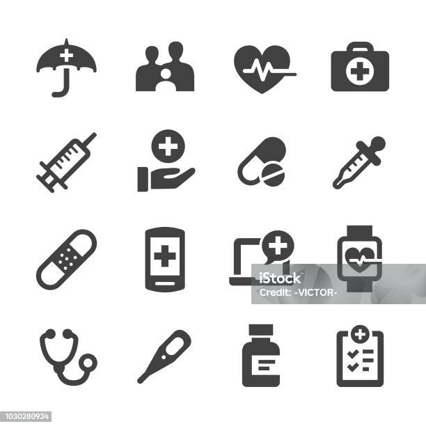 Healthcare Icons Acme Series Stock Illustration - Download Image Now - Icon Symbol, Healthcare And Medicine, Medical Exam