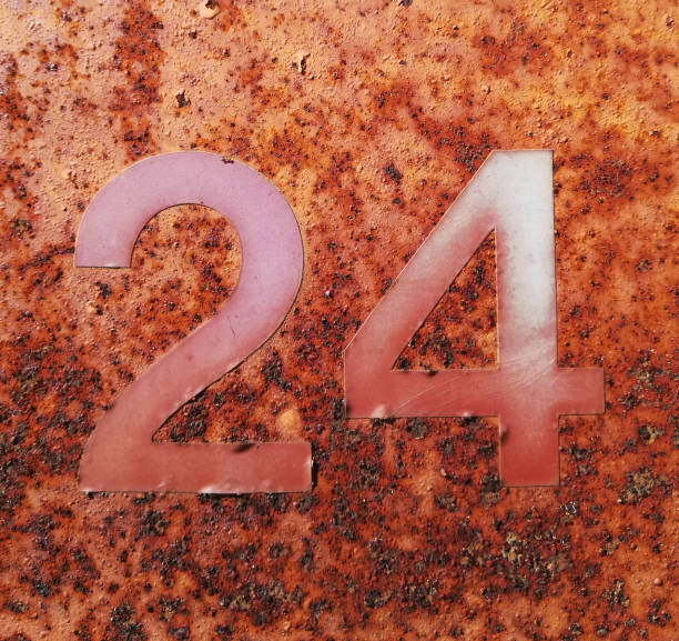 istock Written Wording in Distressed State Typography Found Letter Number Twenty Four 24 1030282820