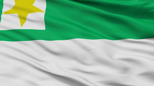 istock Macas City Flag, Ecuador, Closeup View 1030285214
