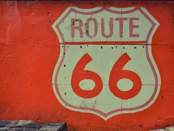 Photo of Route 66 sign.