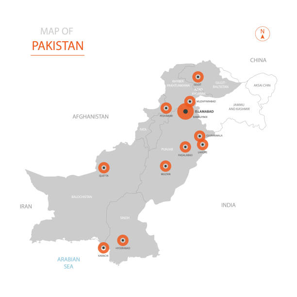 管理部門とパキスタンの地図。 - symbol infographic circle vector点のイラスト素材／クリップアート素材／マンガ素材／アイコン素材