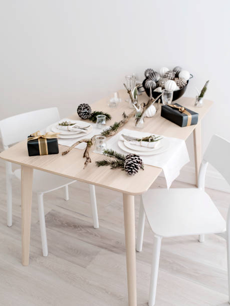 istock Small table for couple set for New Year celebration. 1030314318
