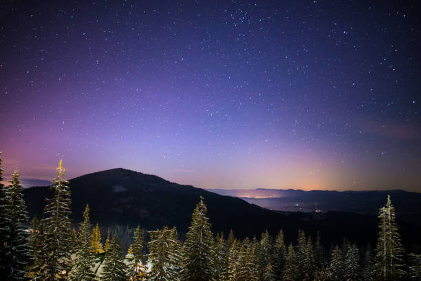 istock Night stars and milky way in winter 1030315710