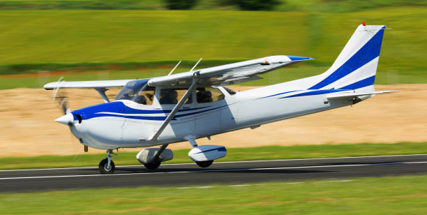 istock Sport airplane taking up from runway 1030322500