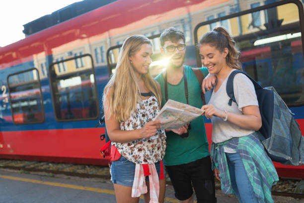 istock Young group of travelling tourists 1030323768