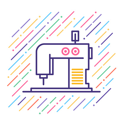 Sewing Machine Line Icon