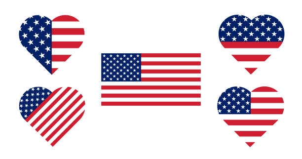 アメリカの国旗。アメリカ合衆国の旗。アメリカの国旗の独立記念日。 - undefined点のイラスト素材／クリップアート素材／マンガ素材／アイコン素材
