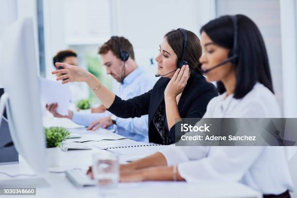 They Do It All With One Call Stock Photo - Download Image Now - Customer Service Representative, Diversity, Multiracial Group