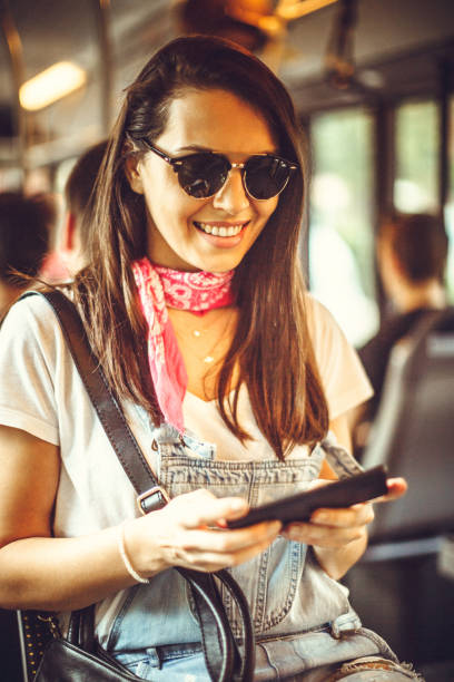 istock Young woman on bus 1030352742