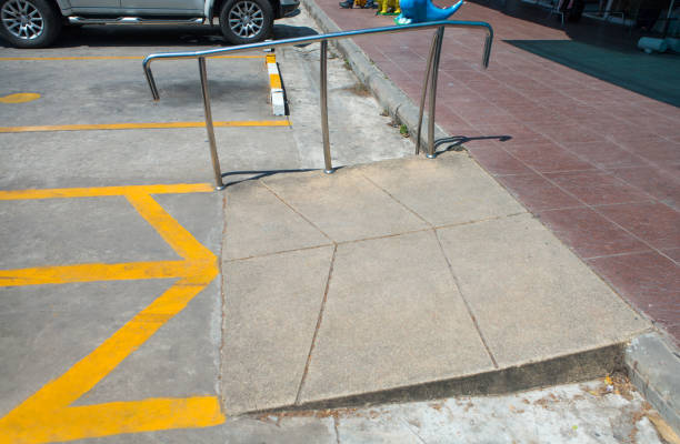 istock ramp way for support wheelchair disabled people. 1030353086