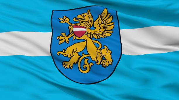 istock Rezekne City Flag, Latvia, Closeup View 1030354992